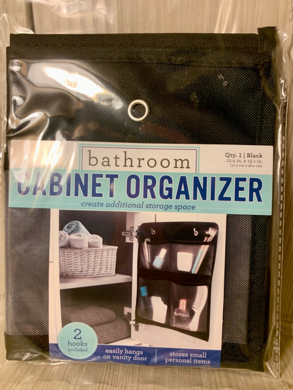 adidas Black Hanging Organizer Pouch